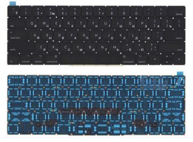 Клавиатура для ноутбука Apple MacBook (A1706) с подсветкой (Light), Black, (No Frame), RU (горизонтальный энтер)