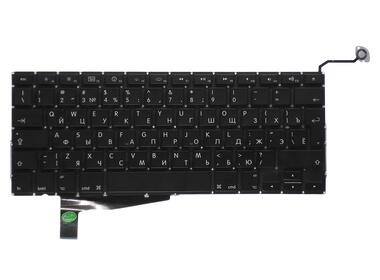 Клавиатура для ноутбука Apple MacBook Pro A1286 (2011, 2012 года) с подсветкой (Light), Black, (No Frame), без (SD), RU (вертикальный энтер) - фото 2