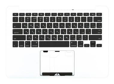 Клавиатура для ноутбука Apple MacBook Pro (A1425) Black, (Silver TopCase), RU (горизонтальный энтер)