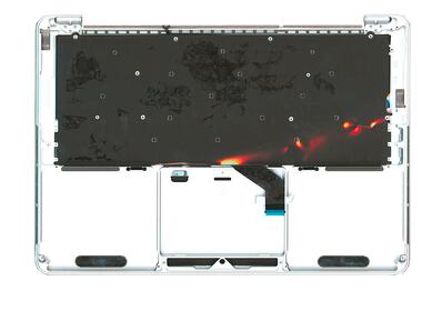 Клавиатура для ноутбука Apple MacBook Pro (A1425) Black, (Silver TopCase), RU (горизонтальный энтер) - фото 2