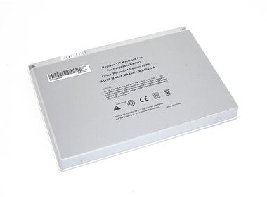 Аккумуляторная батарея для ноутбука Apple A1189 MacBook 1189 10.8V Silver 6600mAh OEM
