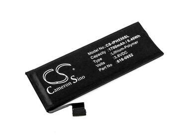 Аккумуляторная батарея для смартфона Apple CS-IPH500XL iPhone 5S 3.8V Black 1700mAh 6.46Wh