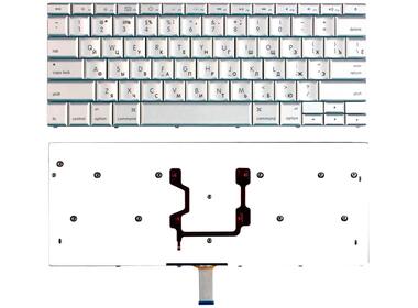 Клавиатура для ноутбука Apple MacBook 15.4&quot; (A1260) Silver, (No Frame), RU (горизонтальный энтер)