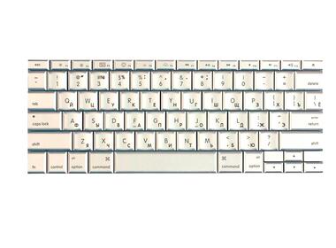 Клавиатура для ноутбука Apple MacBook 15.4&quot; (A1260) Silver, (No Frame), RU (горизонтальный энтер) - фото 2