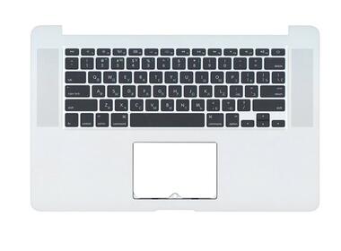 Клавиатура для ноутбука Apple MacBook Pro (A1398) Black, (Silver TopCase), RU (горизонтальный энтер) - фото 2