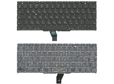 Клавиатура для ноутбука Apple MacBook Air 2011+ A1370 (2010, 2011 года), A1465 (2012, 2013, 2014, 2015 года) с подсветкой (Light) Black, (No Frame), RU (вертикальный энтер)