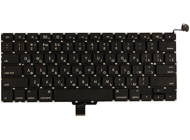 Клавиатура для ноутбука Apple MacBook Pro (A1278) Black, (No Frame), RU (горизонтальный энтер) - фото 2