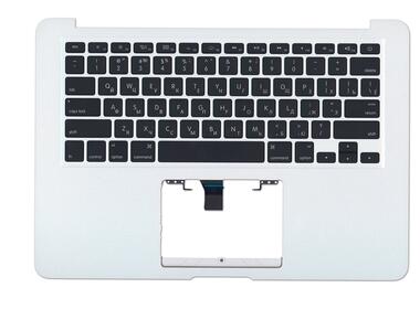 Клавиатура для ноутбука Apple MacBook Air 2013+ (A1466) Black с топ панелью, RU (горизонтальный энтер) - фото 2