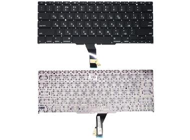 Клавиатура для ноутбука Apple MacBook Air 2011+ A1370 (2010, 2011 года), A1465 (2012, 2013, 2014, 2015 года) с подсветкой (Light) Black, (No Frame), RU (горизонтальный энтер)