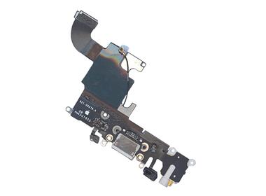 Шлейф разъема питания с аудио-разъемом для Apple iPhone 6S серый