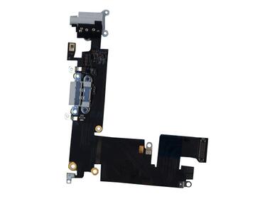 Шлейф разъема питания с аудио-разъемом для Apple iPhone 6 Plus серый