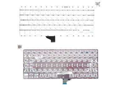 Клавиатура для ноутбука Apple MacBook (A1342) White (горизонтальный энтер), RU