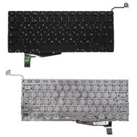 Купить Клавиатура для ноутбука Apple MacBook Pro A1286 (2011, 2012 года) с подсветкой (Light), Black, (No Frame), без (SD), RU (вертикальный энтер)