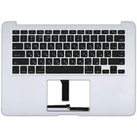 Купить Клавиатура для ноутбука Apple MacBook Air 2011+ (A1369) Black, (Silver TopCase), с подсветкой (Light), RU (горизонтальный энтер)