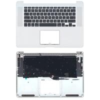 Купить Клавиатура для ноутбука Apple MacBook Pro (A1398) Black, (Silver TopCase), RU (горизонтальный энтер)