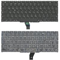 Купить Клавиатура для ноутбука Apple MacBook Air 2011+ A1370 (2010, 2011 года), A1465 (2012, 2013, 2014, 2015 года) с подсветкой (Light) Black, (No Frame), RU (вертикальный энтер)